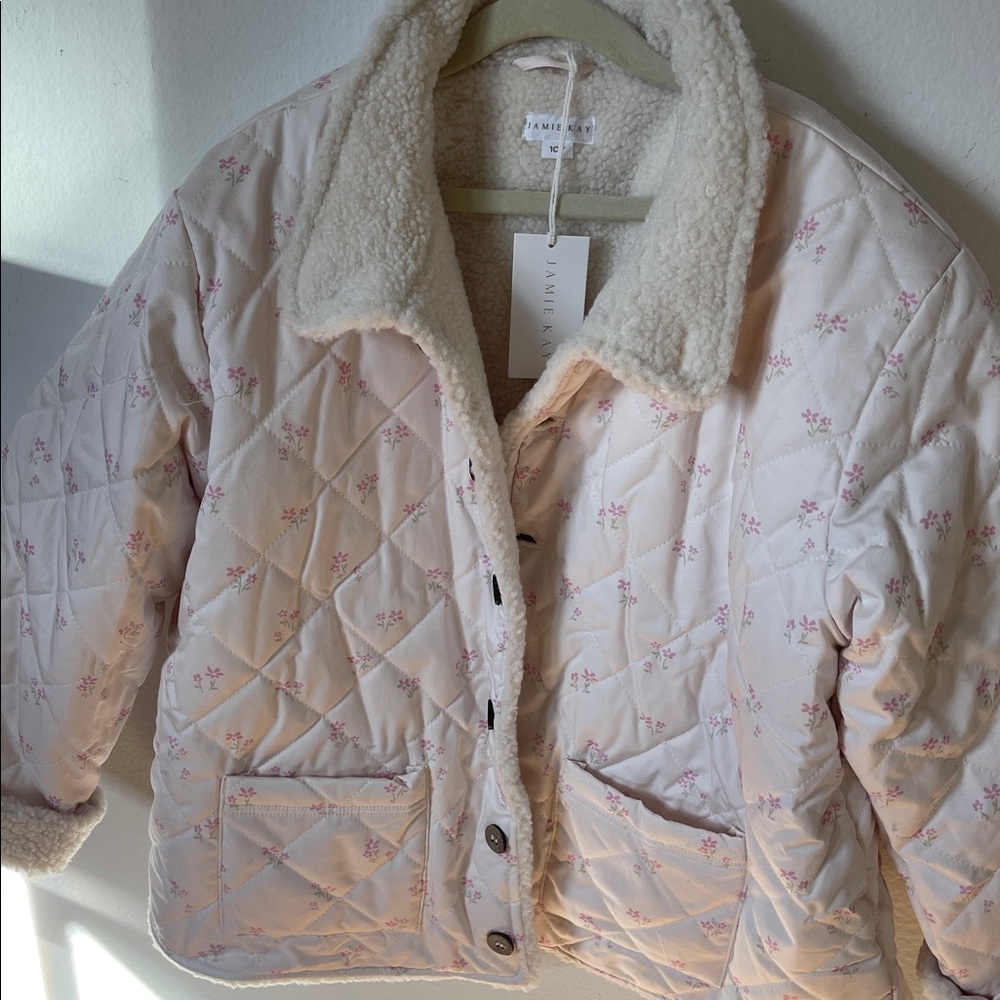 NWT Jamie Kay fleece lined coat 10Y - Picture 2 of 5